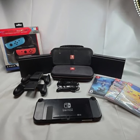 Nintendo Switch Console Bundle - Black and Red
